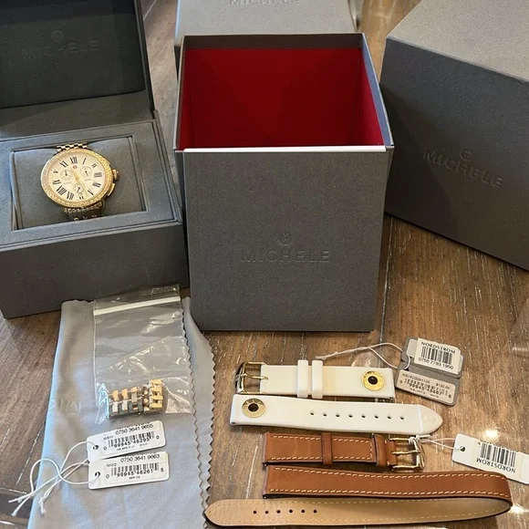 Michele Serein Diamond Gold Watch - Picture 2 of 10